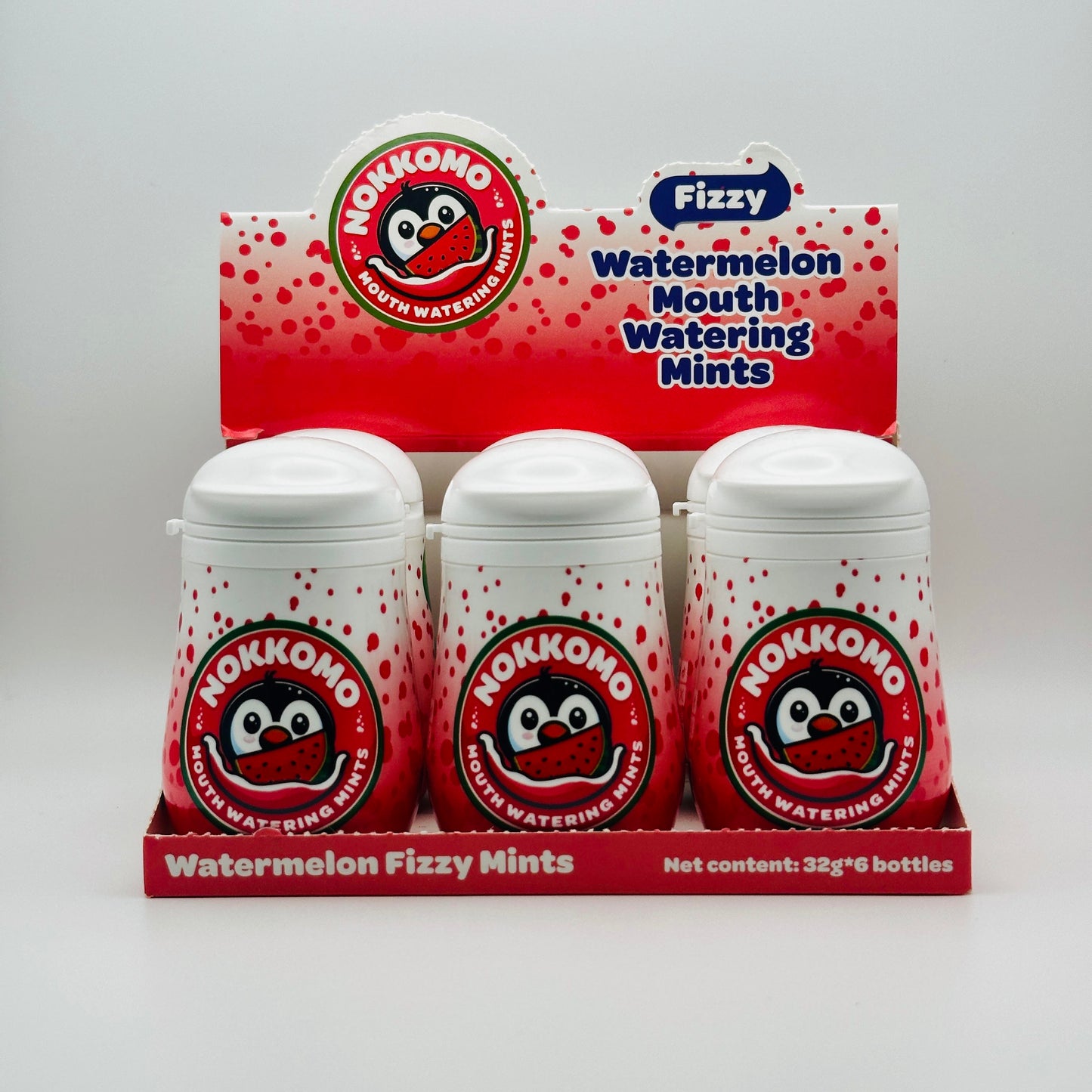 Nokkomo Mints Watermelon Fizzy Mints for Cottonmouth Relief