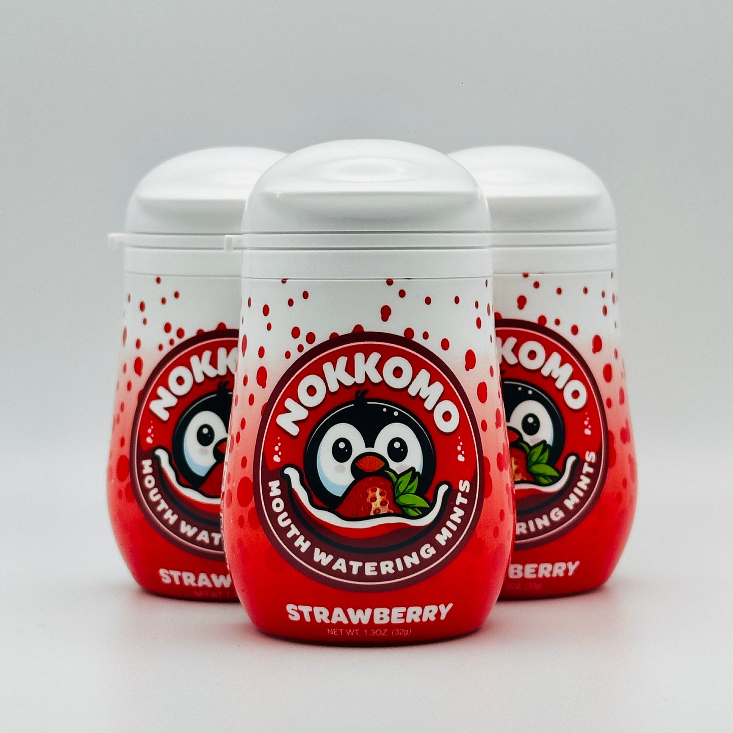 Nokkomo Mints Strawberry Fizzy Mints for Cottonmouth Relief