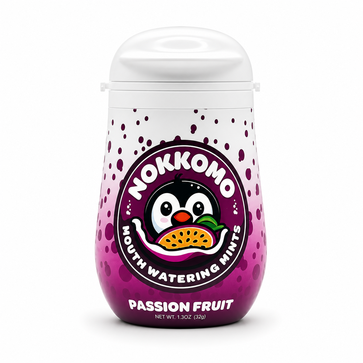 Nokkomo Mints Passion Fruit Fizzy Mints for Cotton Mouth Relief