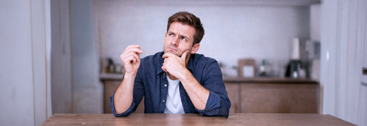 A male thinking about smoking