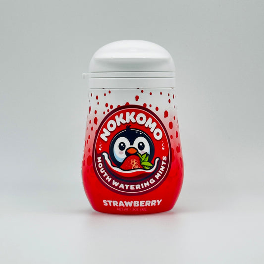 Nokkomo Mints Strawberry Fizzy Mints for Cottonmouth Relief