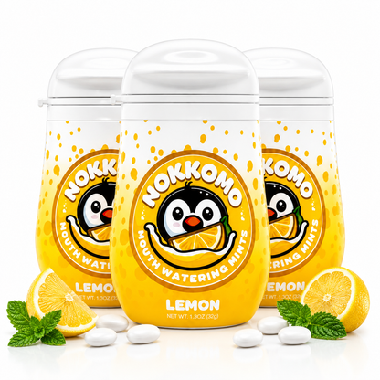 Nokkomo lemon mints for dry mouth relief 3 Pack