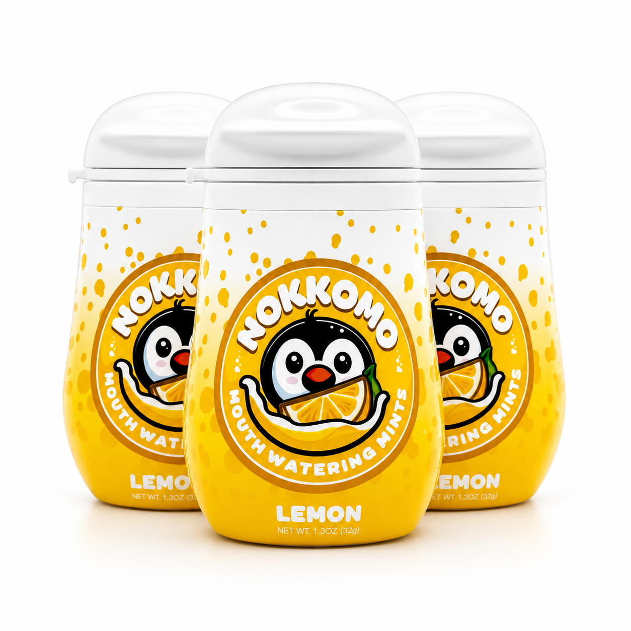 Nokkomo lemon mints for cotton mouth relief 3 Pack