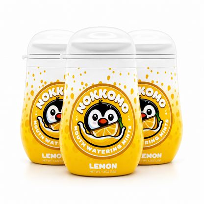Nokkomo lemon mints for cotton mouth relief 3 Pack