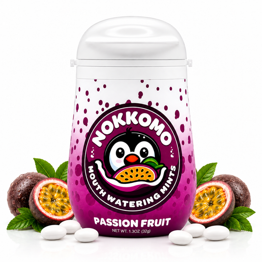 Nokkomo passion fruit mints for dry mouth relief