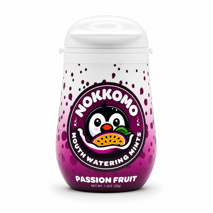 Nokkomo passion fruit mints for cotton mouth relief