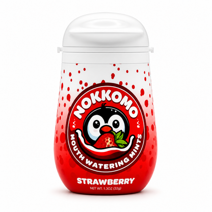 Nokkomo strawberry mints for cotton mouth relief
