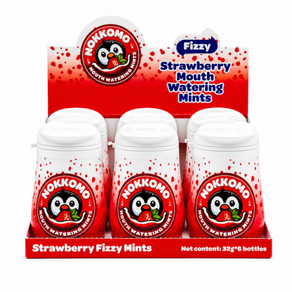 Nokkomo strawberry mints for cotton mouth relief 6 Pack