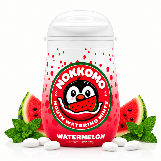 Nokkomo watermelon mints for dry mouth relief