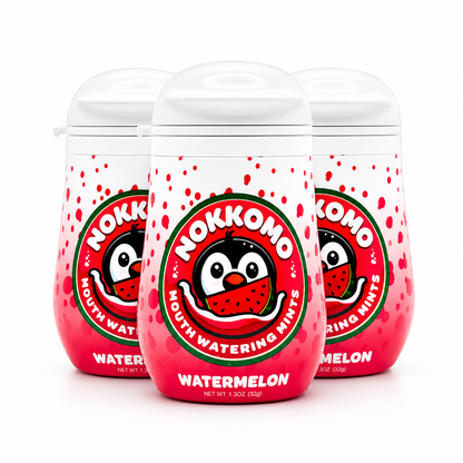 Nokkomo watermelon mints for cotton mouth relief 3 Pack