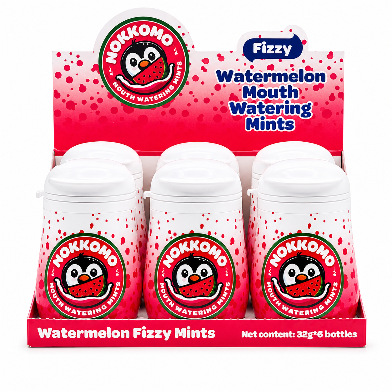 Nokkomo watermelon mints for cotton mouth relief 6 Pack