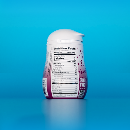 Single Passion Fruit flavored Nokkomo Mints bottle for dry mouth relief and fresh breath in a portable container.