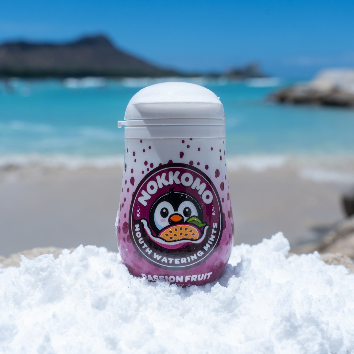 Nokkomo Mints Passion Fruit Fizzy Mints for Cottonmouth Relief